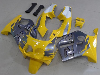 1988-1989 Honda CBR250RR MC19 Motorcycle Fairings - White Yellow Silver UK
