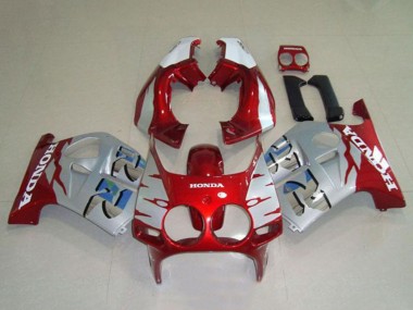 1988-1989 Honda CBR250RR MC19 Motorcycle Fairings - Silver White Red UK