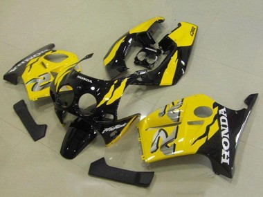 1988-1989 Honda CBR250RR MC19 Motorcycle Fairings - Yellow Glossy Black UK