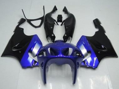 1996-2003 Kawasaki ZX7R Motorcycle Fairings - Blue Silver Glossy Black UK