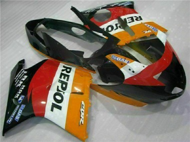 1996-2007 Honda CBR1100XX Blackbird Motorcycle Fairing - Orange White Red Glossy Black Repsol UK