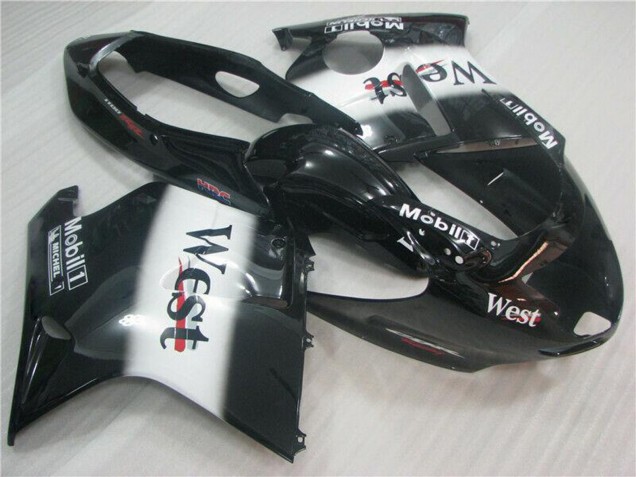 1996-2007 Honda CBR1100XX Blackbird Motorcycle Fairings - Glossy Black White West UK