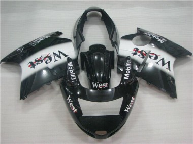 1996-2007 Honda CBR1100XX Blackbird Motorcycle Fairings - Glossy Black White West UK