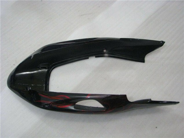 1996-2007 Honda CBR1100XX Blackbird Abs Motorcycle Fairings - Glossy Black Red Flame UK
