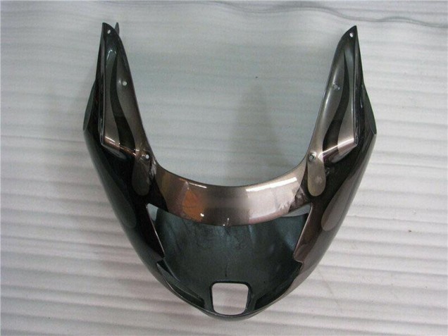 1996-2007 Honda CBR1100XX Blackbird Motorcycle Fairings - Glossy Black Silver Flame UK