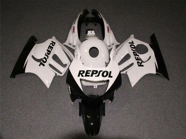 1997-1998 Honda CBR600 F3 Motorcycle Fairings - White Glossy Black Repsol UK