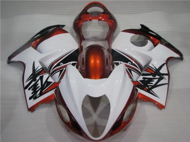 1996-2007 Suzuki GSXR 1300 Hayabusa Motorcycle Fairings - White Orange Black UK