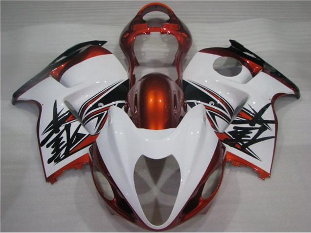 1996-2007 Suzuki GSXR 1300 Hayabusa Motorcycle Fairings - White Orange Black UK