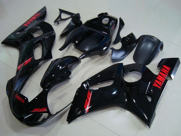 1998-2002 Yamaha YZF R6 Motorcycle Fairings - Glossy Black Red Decals UK