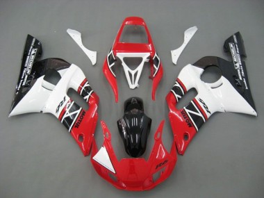 1998-2002 Yamaha YZF R6 Motorcycle Fairings - White Red Glossy Black UK