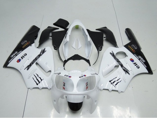 2000-2001 Kawasaki ZX12R Motorcycle Fairings - White Black Elf Monster UK