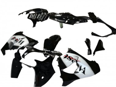 2000-2001 Kawasaki ZX9R Motorcycle Fairing - Glossy Black White West UK