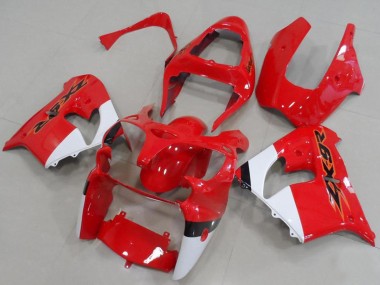 2000-2001 Kawasaki ZX9R Motorcycle Fairings - Red White UK