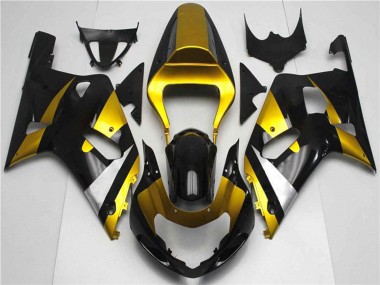 2001-2003 Suzuki GSXR 600/750 Motorcycle Fairings - Gold Silver Glossy Black UK