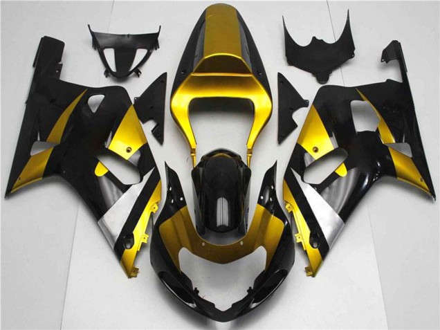 2001-2003 Suzuki GSXR 600/750 Motorcycle Fairings - Gold Silver Glossy Black UK