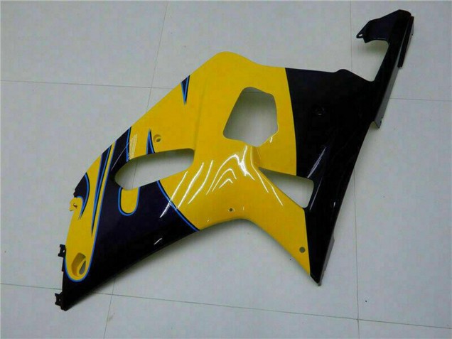2001-2003 Suzuki GSXR 600/750 Motorcycle Fairings - Yellow Dark Blue Glossy Black UK