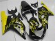 2001-2003 Suzuki GSXR 600/750 Motorcycle Fairings - Glossy Black Yellow Flame UK