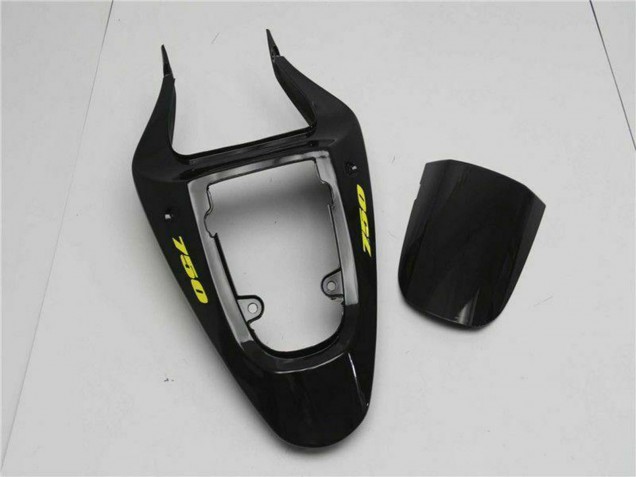 2001-2003 Suzuki GSXR 600/750 Motorcycle Fairings - Glossy Black Yellow Flame UK