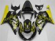 2001-2003 Suzuki GSXR 600/750 Motorcycle Fairings - Glossy Black Yellow Flame UK