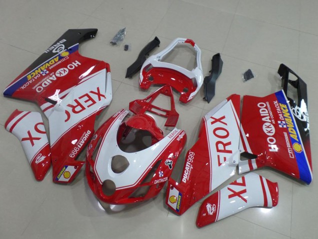 2003-2004 Ducati 999 Motorcycle Fairings - White Red Blue Glossy Black Xerox OEM Style UK