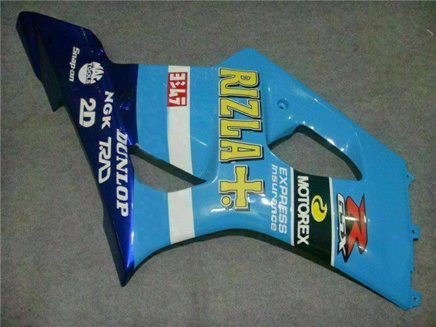 2003-2004 Suzuki GSXR 1000 Motorcycle Fairings - Blue White Yellow Rizla UK