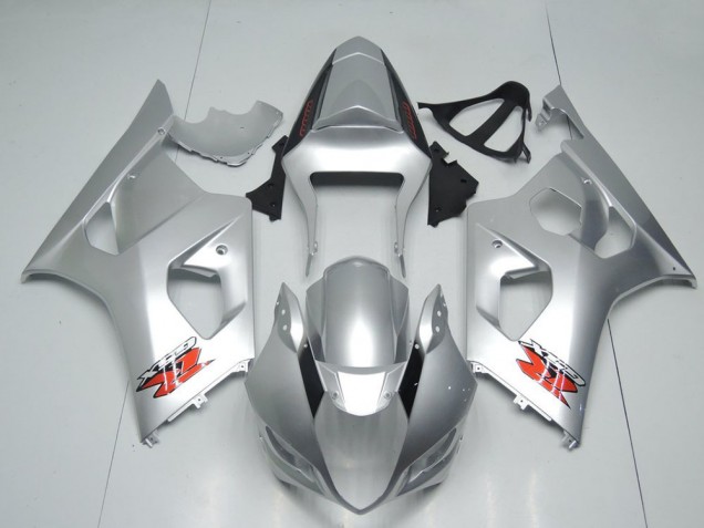 2003-2004 Suzuki GSXR 1000 Motorcycle Fairings - Silver Red OEM Style UK