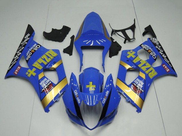 2003-2004 Suzuki GSXR 1000 Motorcycle Fairing - Blue Gold Black Rizla UK