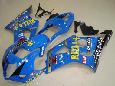 2003-2004 Suzuki GSXR 1000 Motorcycle Fairings - Blue Gold Black Rizla UK