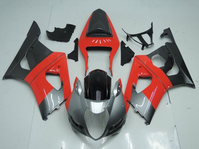 2003-2004 Suzuki GSXR 1000 Motorcycle Fairing - Red Silver Black UK