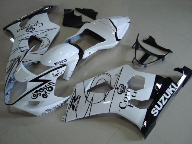 2003-2004 Suzuki GSXR 1000 Motorcycle Fairings - White Black Corona UK