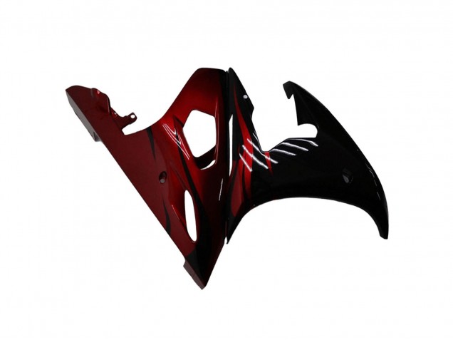 2003-2004 Yamaha YZF R6 Motorcycle Fairing Kits - Glossy Black Red UK