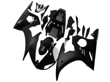 2003-2004 Yamaha YZF R6 Motorcycle Fairings - Glossy Black Matte Black UK