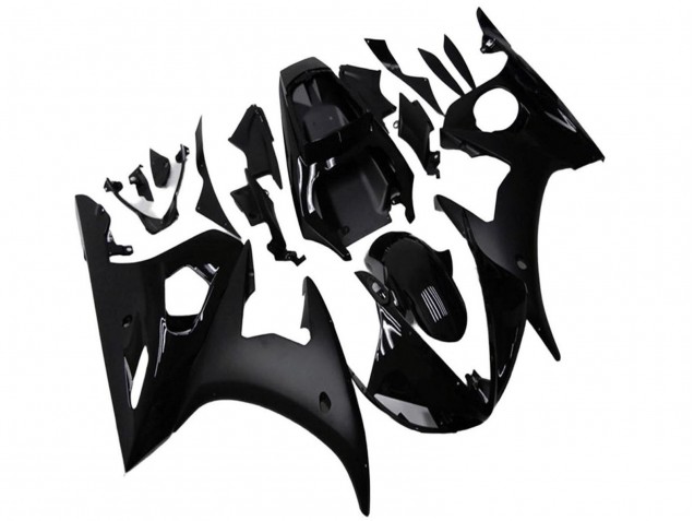 2003-2004 Yamaha YZF R6 Motorcycle Fairings - Glossy Black Matte Black UK