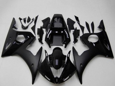 2003-2004 Yamaha YZF R6 Motorcycle Fairings - Glossy Black Matte Black UK