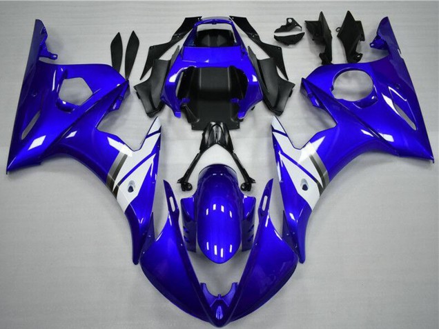 2003-2004 Yamaha YZF R6 Motorcycle Fairings - Blue White UK
