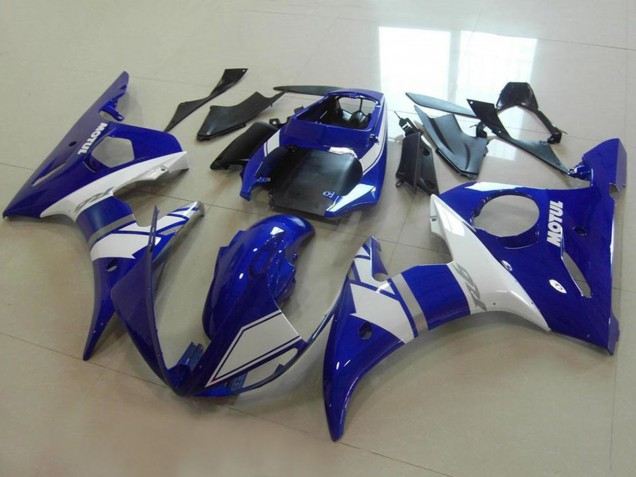 2003-2004 Yamaha YZF R6 Motorcycle Fairings - Blue White Silver UK