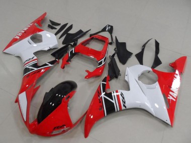 2003-2004 Yamaha YZF R6 Motorcycle Fairing Kits - White Red Glossy Black UK