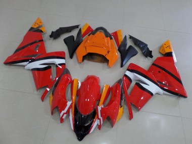 2004-2005 Kawasaki ZX10R Motorcycle Fairings - Orange Black and White UK