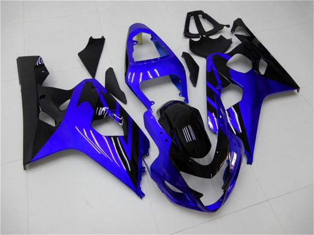 2004-2005 Suzuki GSXR 600/750 Motorcycle Fairings - Blue Glossy Black UK