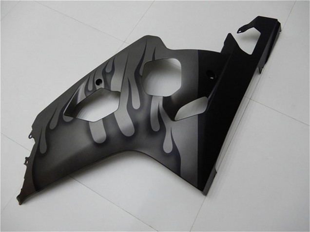 2004-2005 Suzuki GSXR 600/750 Motorcycle Fairings - Grey Black Flame UK