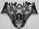 2004-2005 Suzuki GSXR 600/750 Motorcycle Fairings - Grey Black Flame UK