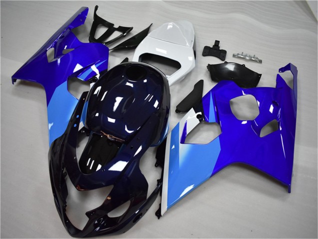 2004-2005 Suzuki GSXR 600/750 Motorcycle Fairing - White Blue Black UK