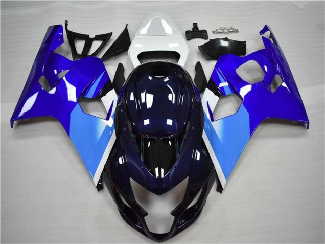 2004-2005 Suzuki GSXR 600/750 Motorcycle Fairing - White Blue Black UK