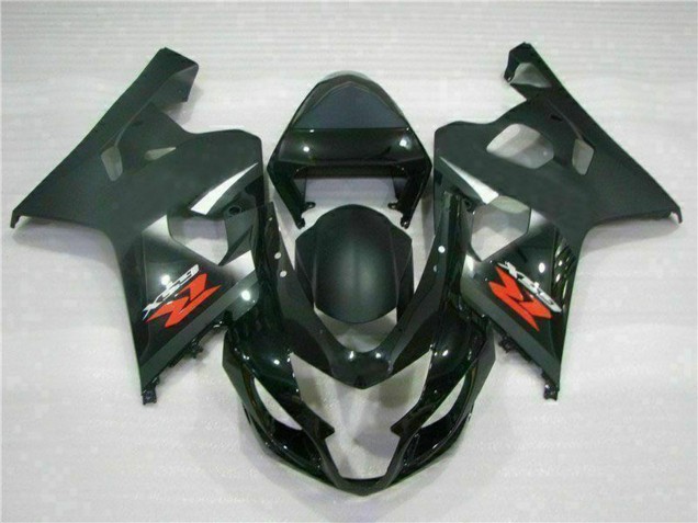 2004-2005 Suzuki GSXR 600/750 Motorcycle Fairings - Glossy Black Matte Black Red Decal UK