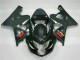 2004-2005 Suzuki GSXR 600/750 Motorcycle Fairings - Glossy Black Matte Black Red Decal UK