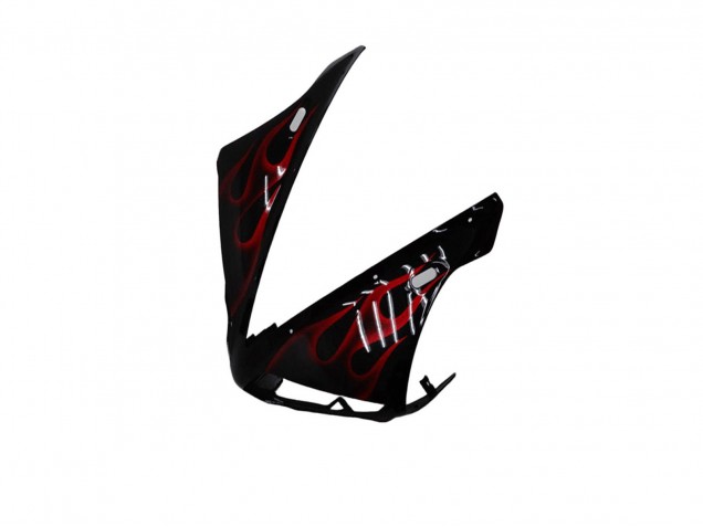 2004-2006 Yamaha YZF R1 Motorcycle Fairings - Glossy Black Red Flame UK