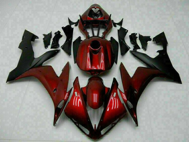 2004-2006 Yamaha YZF R1 Motorcycle Fairings - Maroon Red Matte Black UK