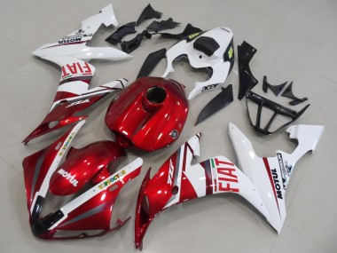 2004-2006 Yamaha YZF R1 Motorcycle Fairings - White Red Fiat Motul UK
