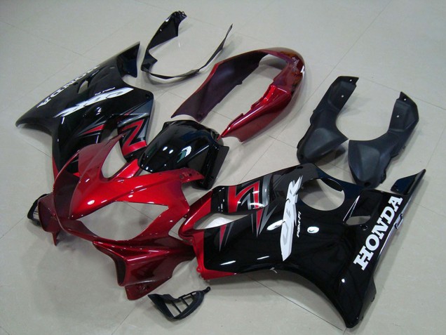 2004-2007 Honda CBR600 F4i Motorcycle Fairings Kit - Red Glossy Black UK