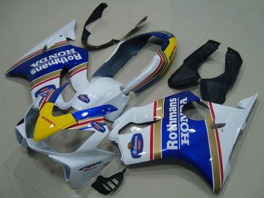2004-2007 Honda CBR600 F4i Motorcycle Fairings - White Blue Yellow Rothmans UK